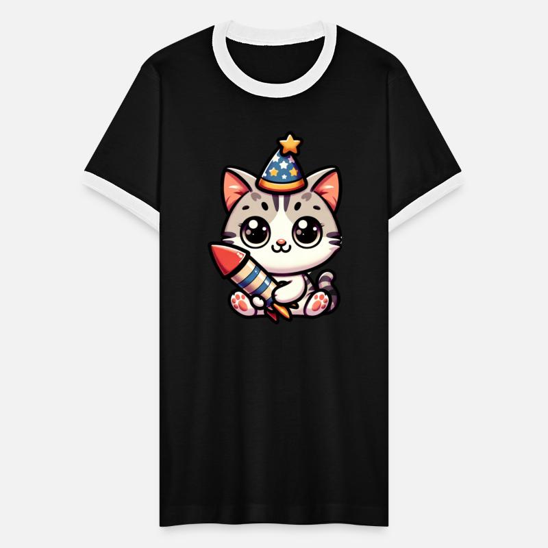 New Year's Eve Cat Rocket Cute Comic