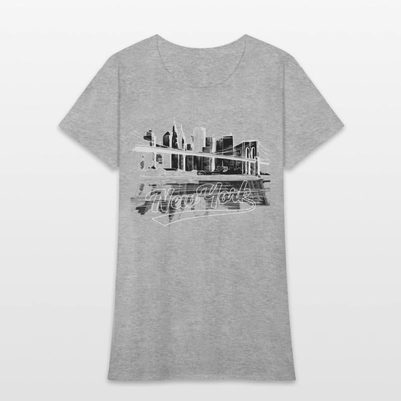 New York Brooklyn Bridge City Skyline