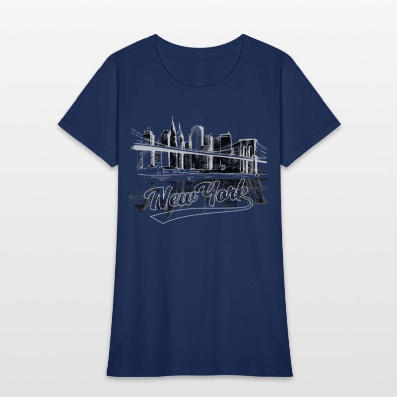 New York Brooklyn Bridge City Skyline