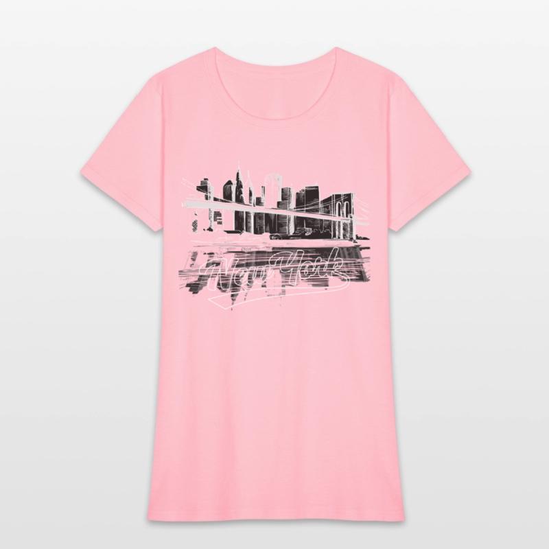 New York Brooklyn Bridge City Skyline