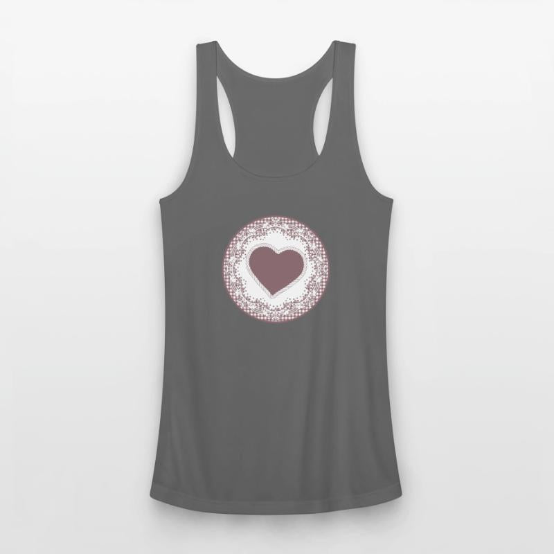 Nostalgia cake tip label in old pink with heart