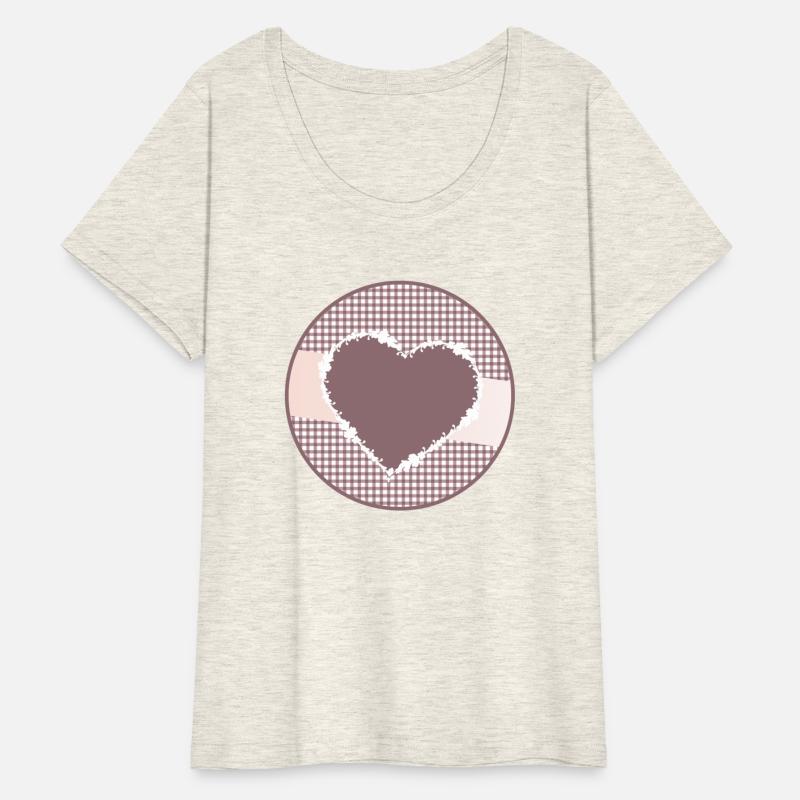 nostalgic label in old pink with a big heart