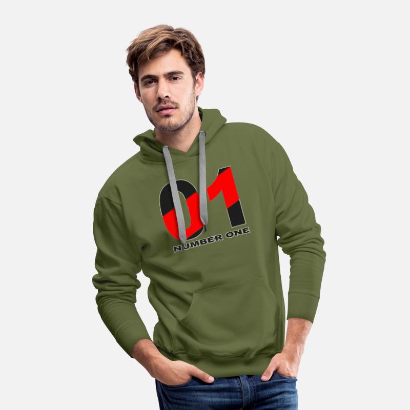 NUMBER 01 BLACK AND RED COLOR