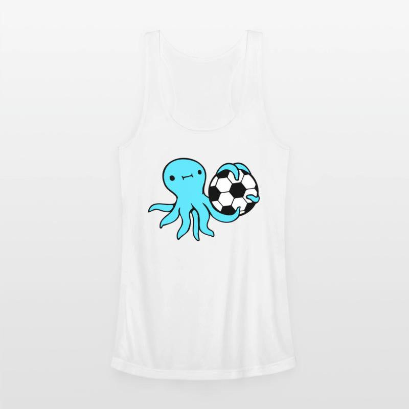 Octopus playing soccer ball holding goalkeeper fun