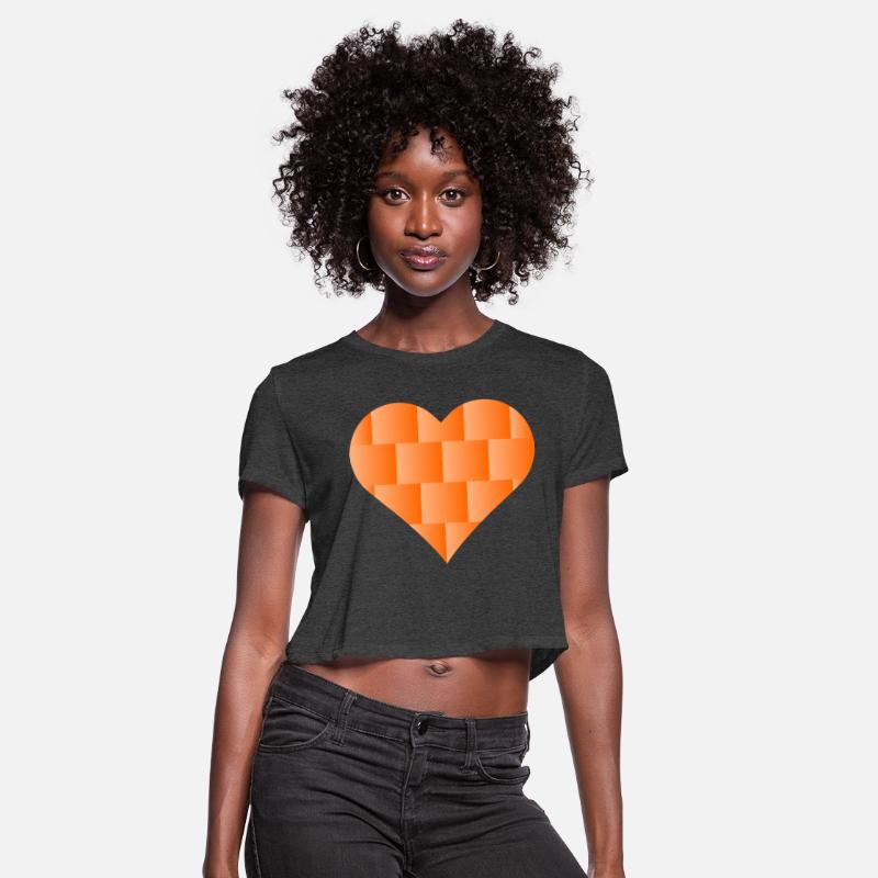 Orange Cute Heart Icon