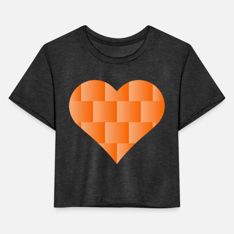Orange Cute Heart Icon
