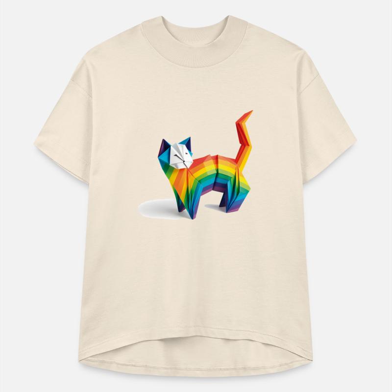 Origami Cat with Rainbow Tail