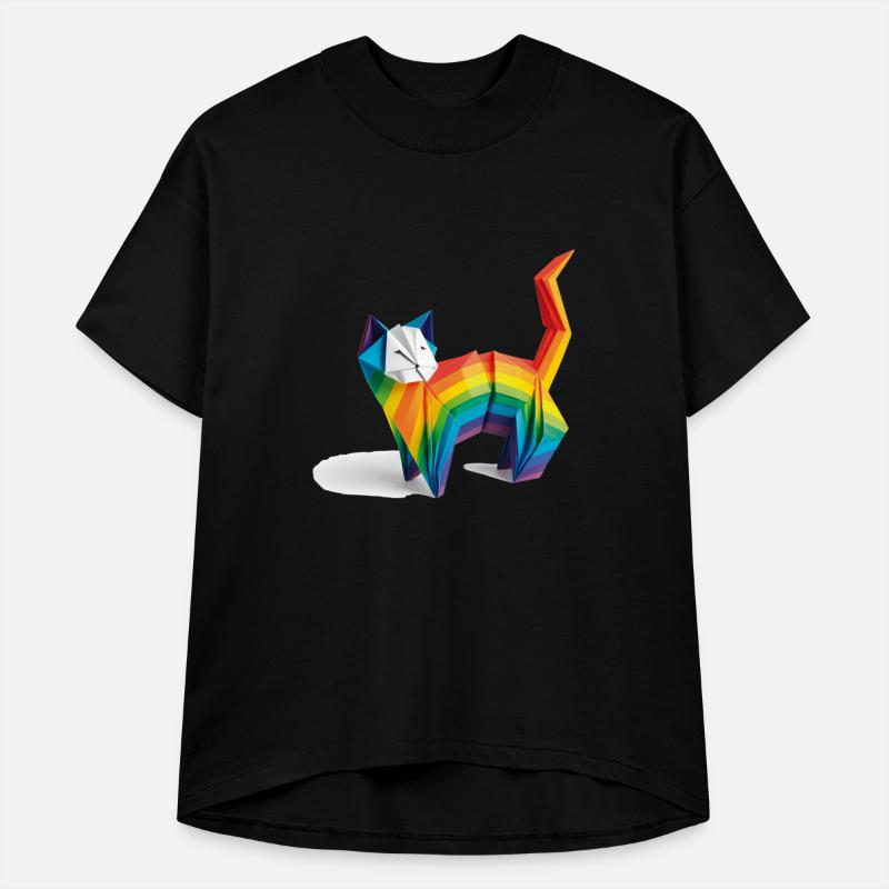 Origami Cat with Rainbow Tail