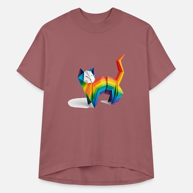 Origami Cat with Rainbow Tail