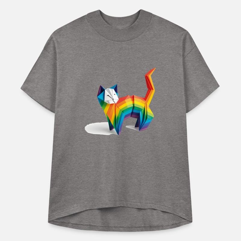 Origami Cat with Rainbow Tail