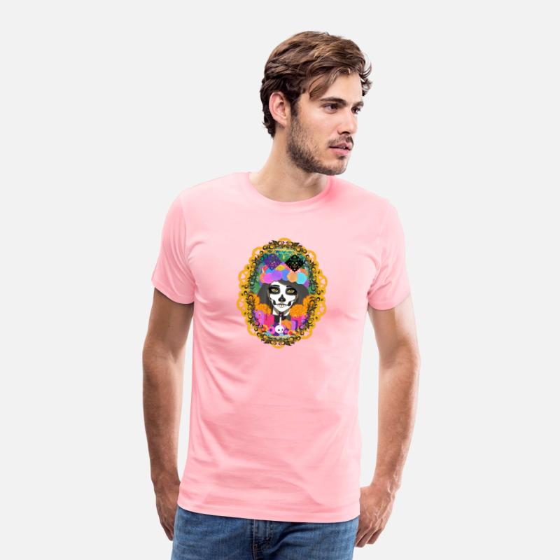 Oval Rainbow Skull Lady