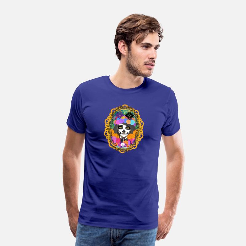 Oval Rainbow Skull Lady