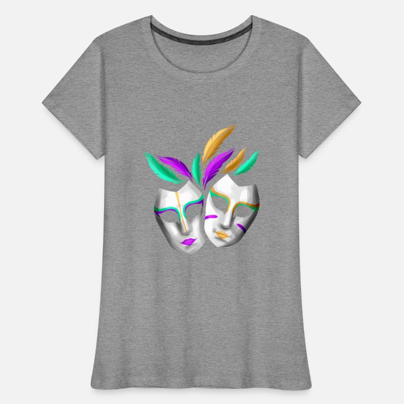 Pair Of White Masks With Feathers For Mardi Gras