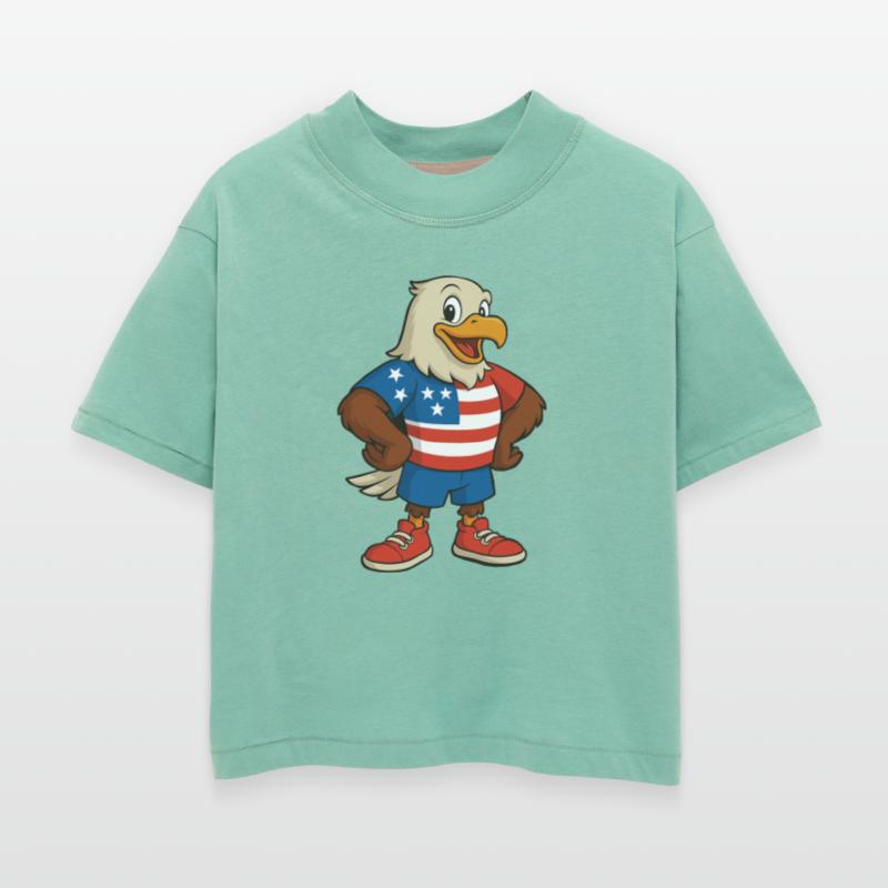 Patriotic Eagle Cartoon Design