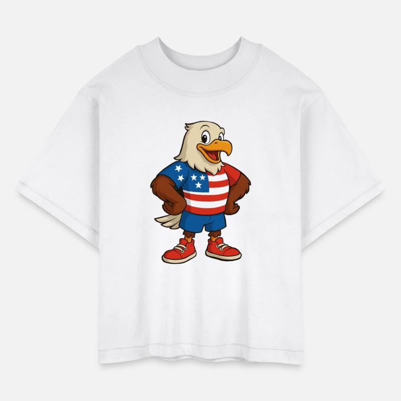 Patriotic Eagle Cartoon Design
