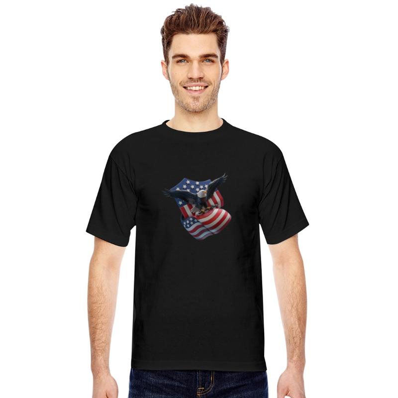 Patriotic Flying Eagle with American Flag