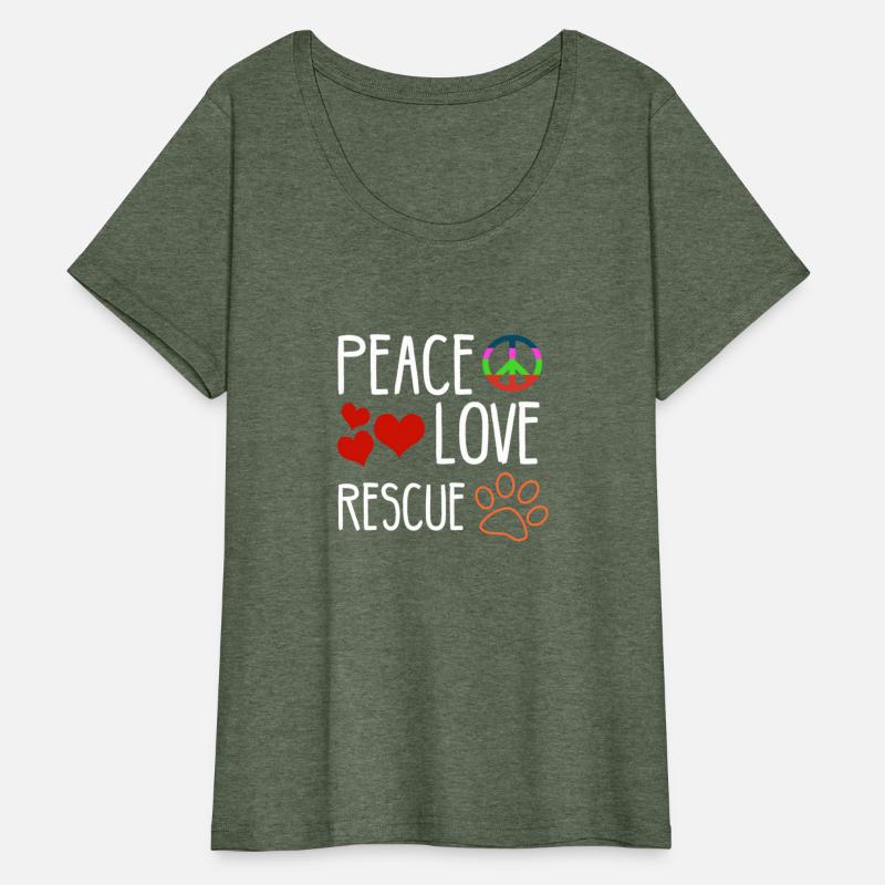 Peace Love Rescue Paw Print Animal Swea