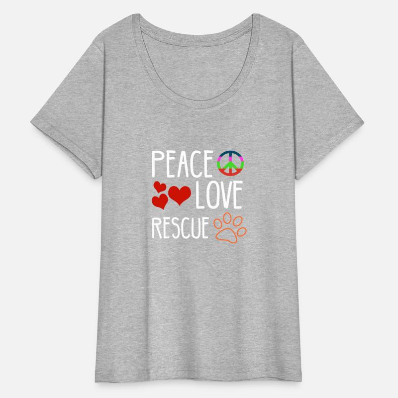 Peace Love Rescue Paw Print Animal Swea