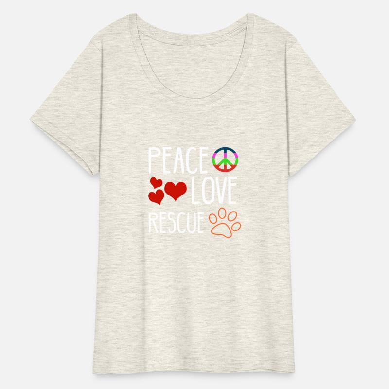 Peace Love Rescue Paw Print Animal Swea