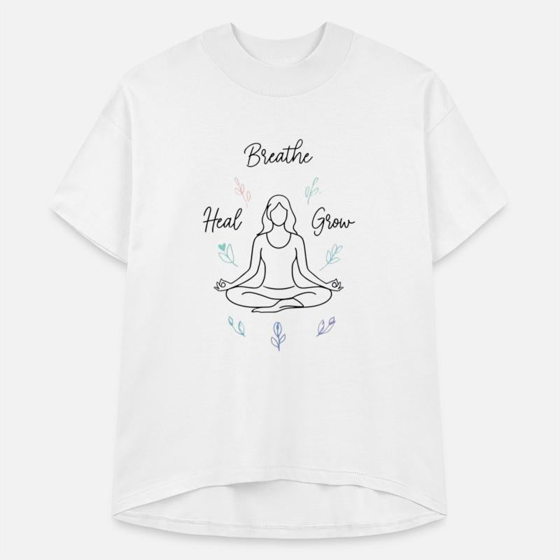 person meditating with floating affirmations