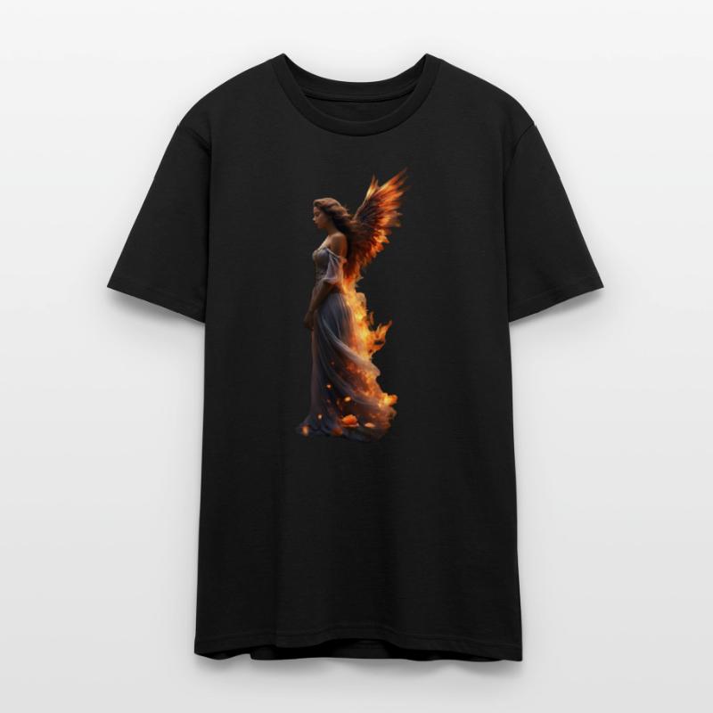 Phoenix Wings Angel Woman with Butterflies