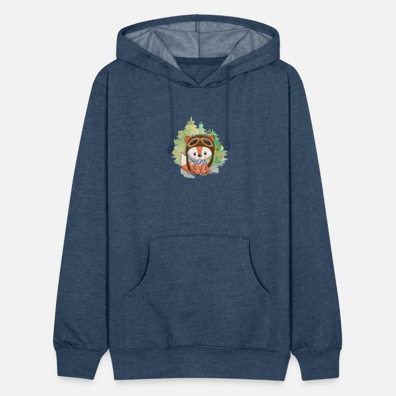 Pilot Fox Sitting On Grass With Tree Watercolor