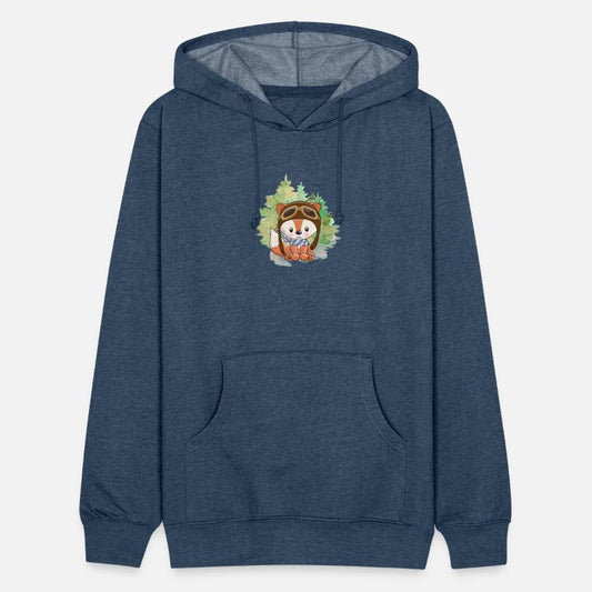 Pilot Fox Sitting On Grass With Tree Watercolor