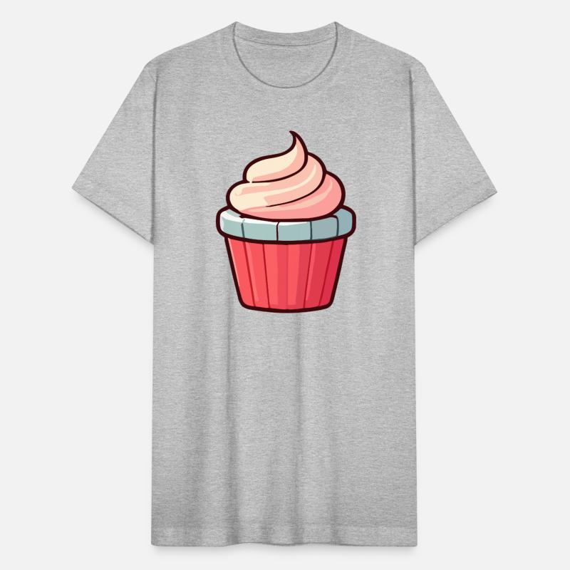 Pink Swirl Frosted Cupcake Illustration