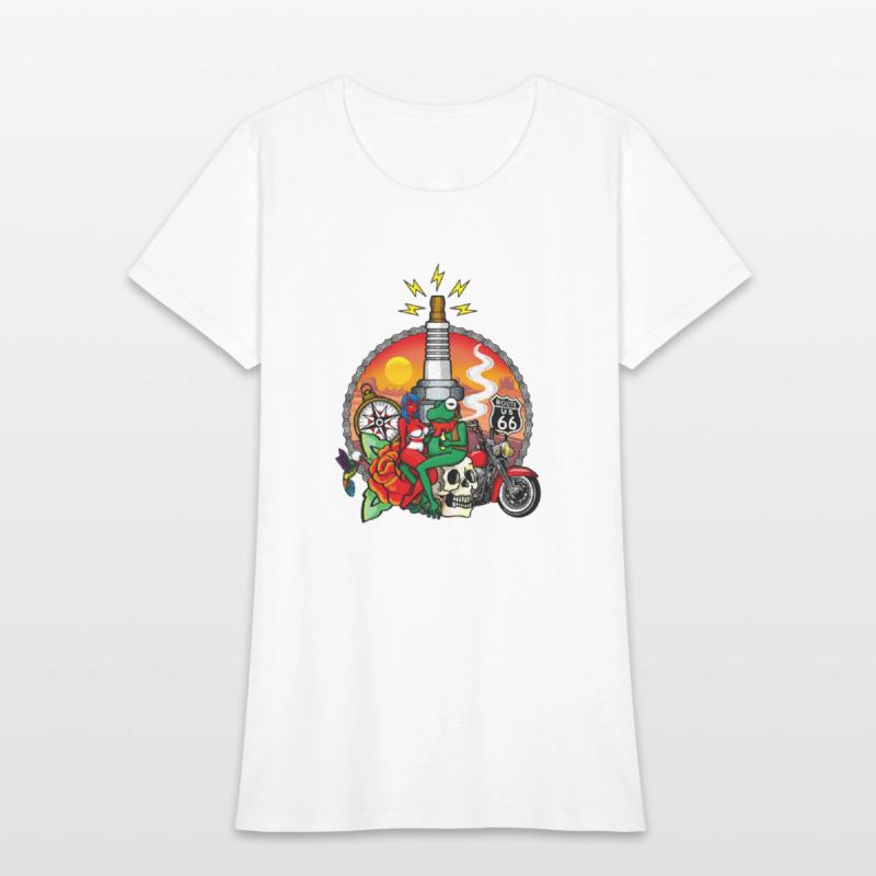 Pinup and frog by day