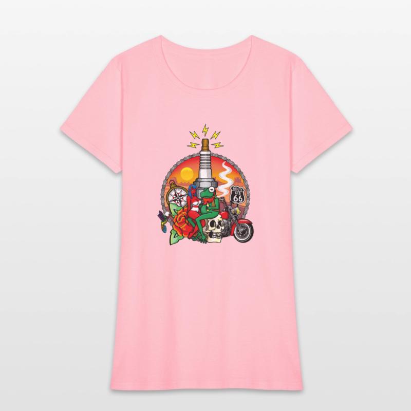 Pinup and frog by day