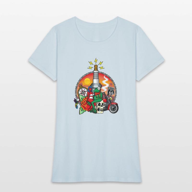 Pinup and frog by day