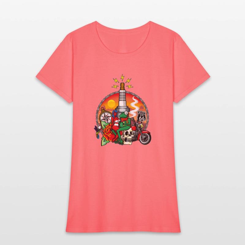 Pinup and frog by day