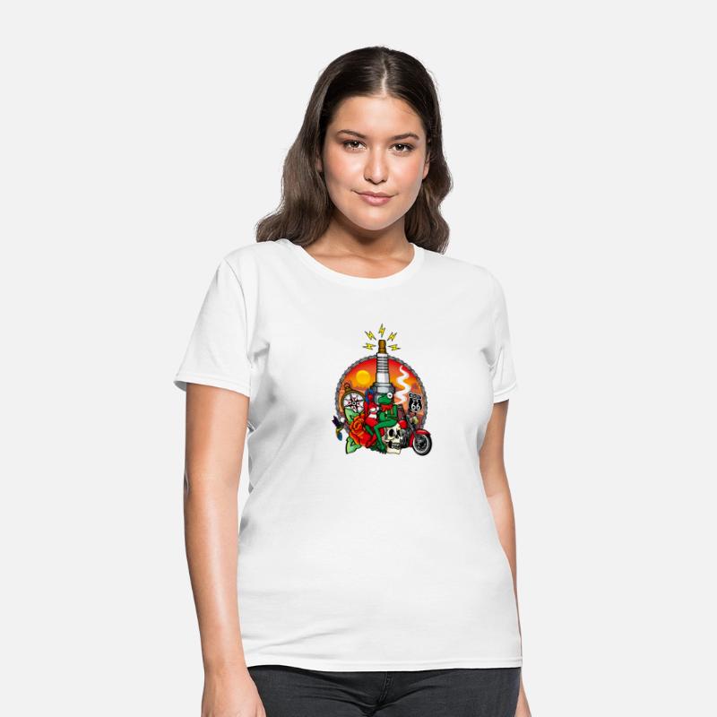 Pinup and frog by day