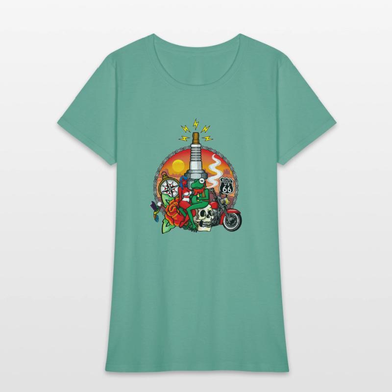 Pinup and frog by day