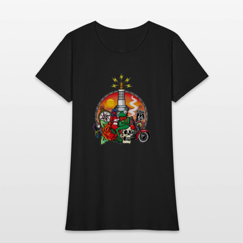 Pinup and frog by day