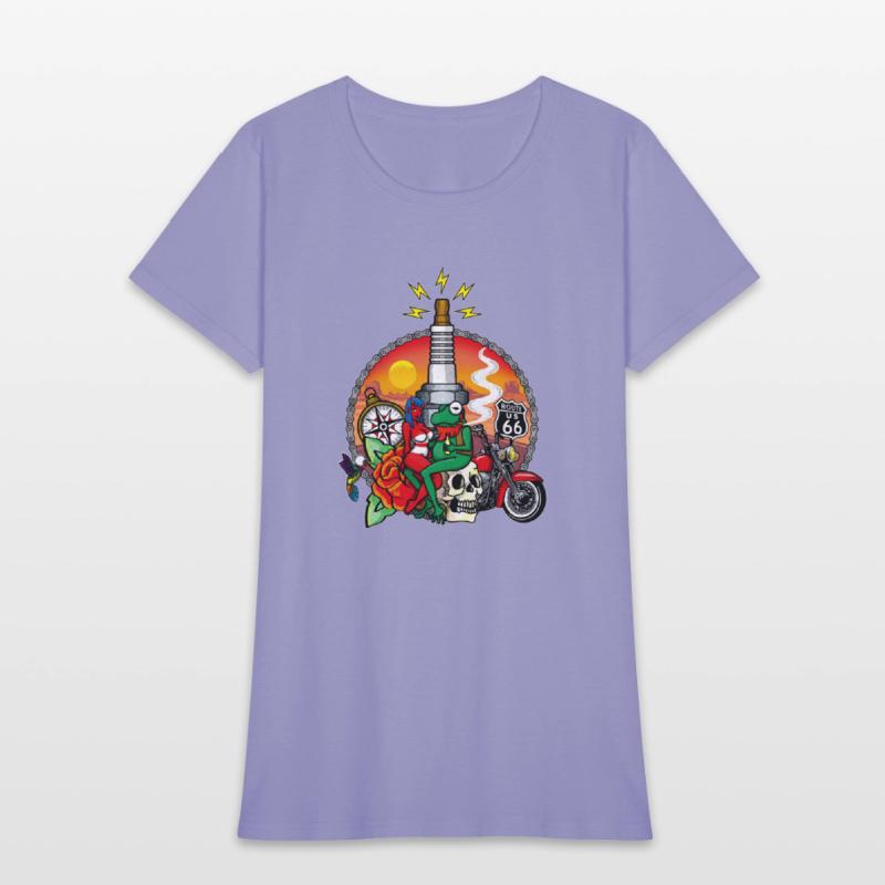 Pinup and frog by day