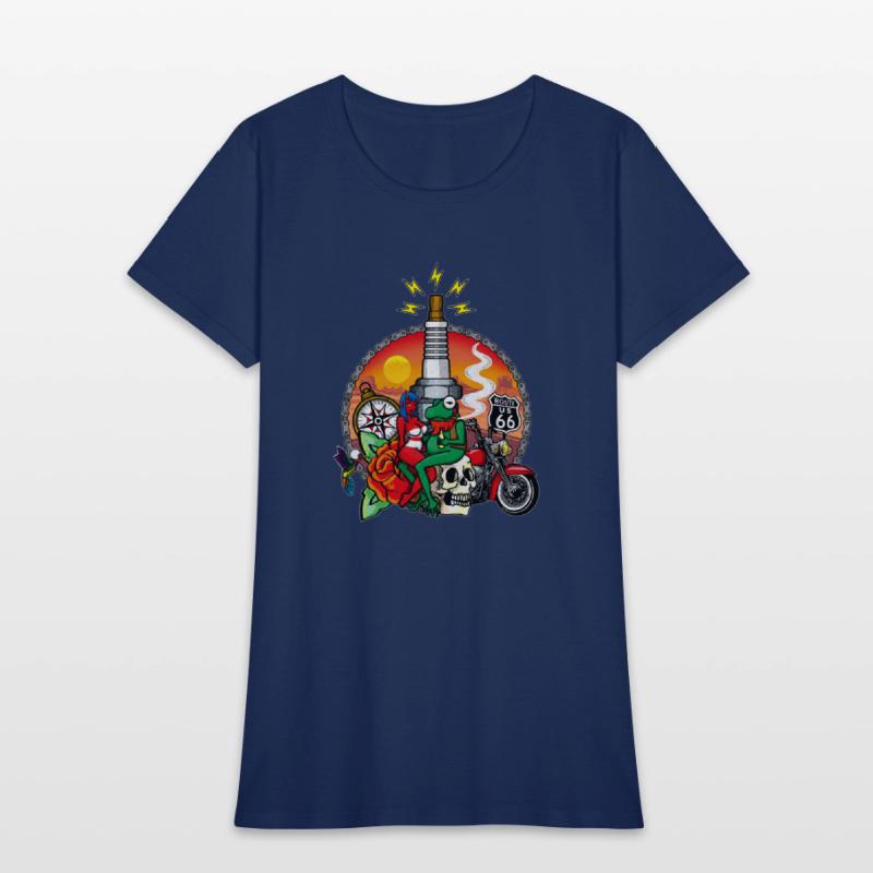 Pinup and frog by day