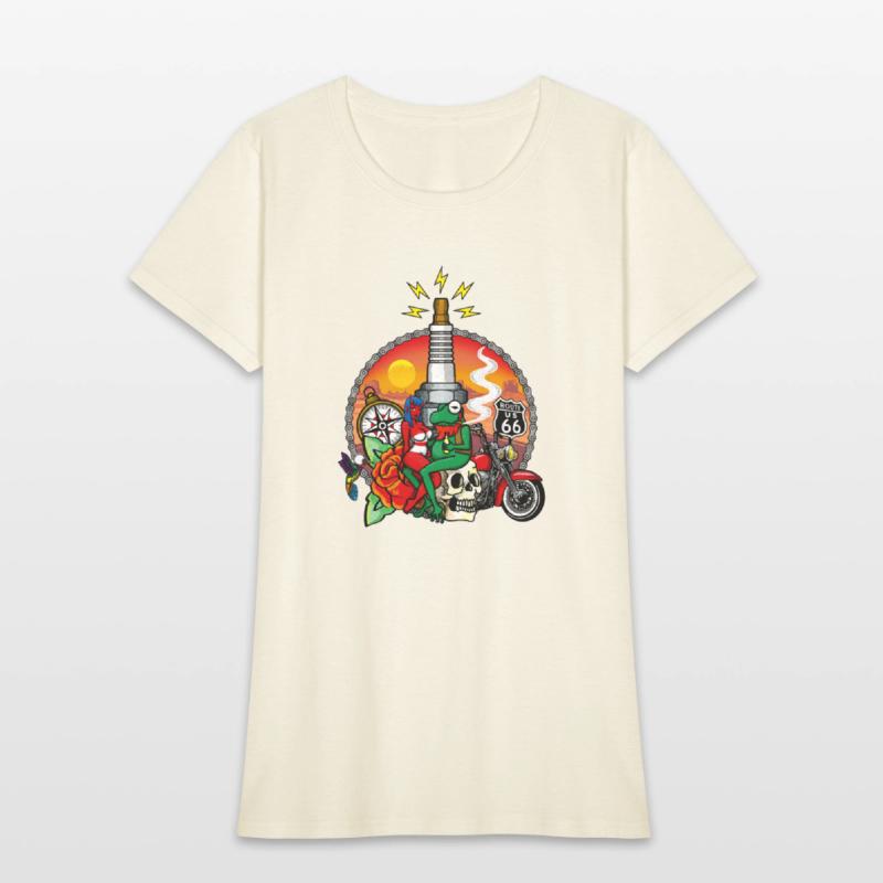 Pinup and frog by day