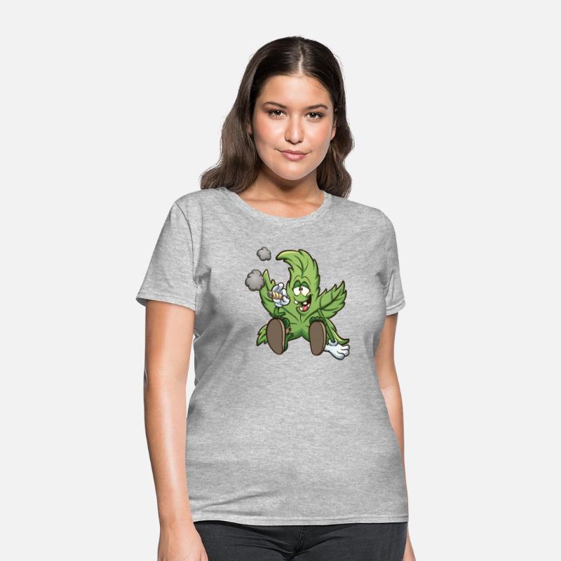 Playful Cannabis Leaf Cartoon Design