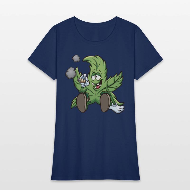 Playful Cannabis Leaf Cartoon Design
