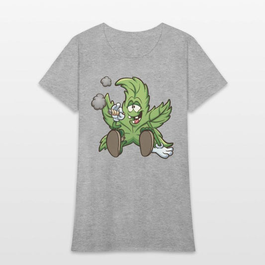 Playful Cannabis Leaf Cartoon Design