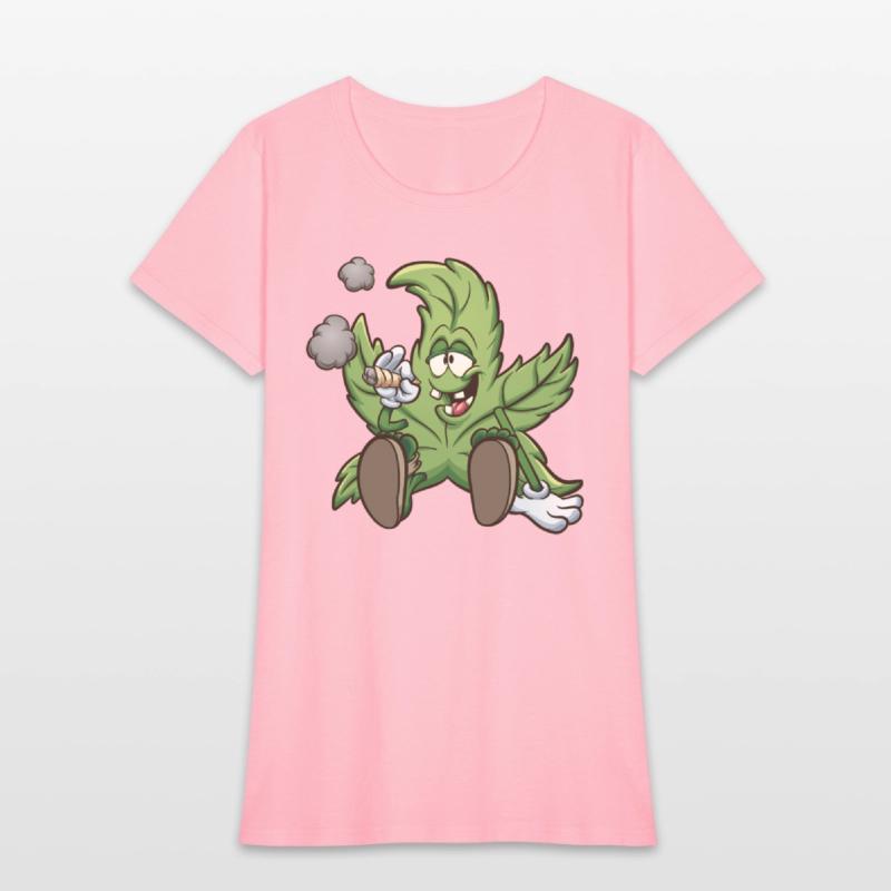 Playful Cannabis Leaf Cartoon Design