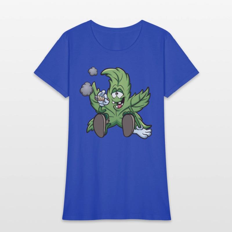 Playful Cannabis Leaf Cartoon Design