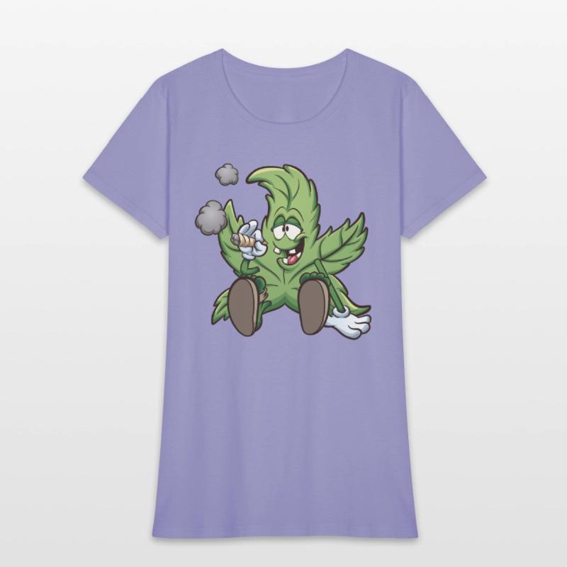 Playful Cannabis Leaf Cartoon Design