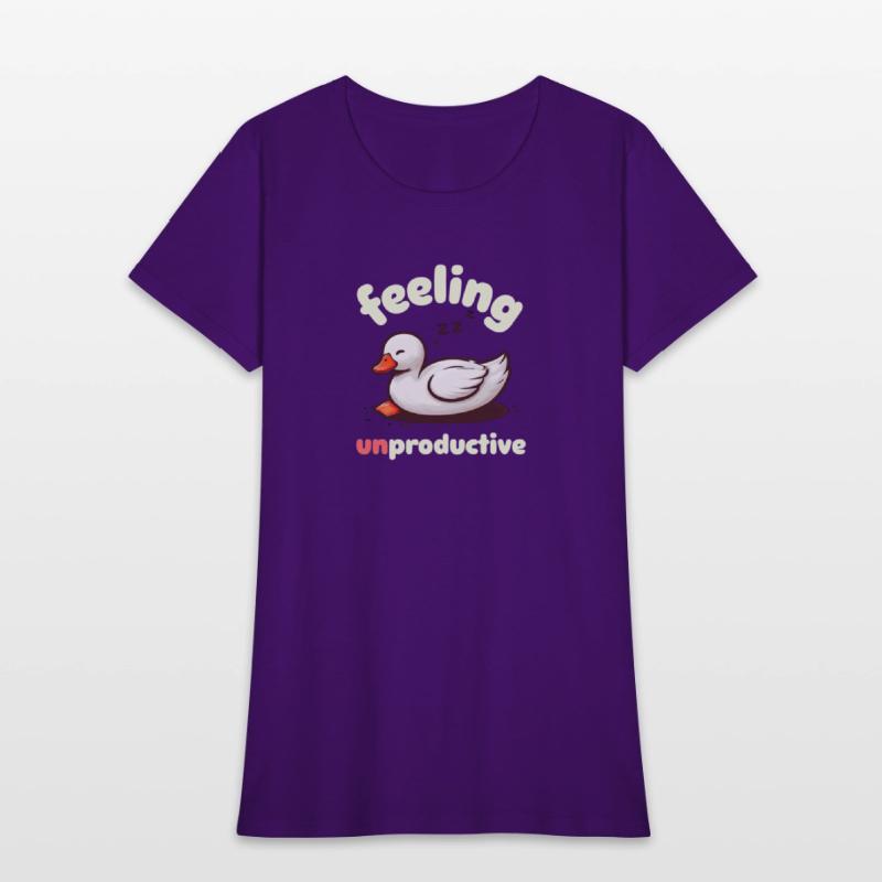 Playful Sleepy Duck Illustration