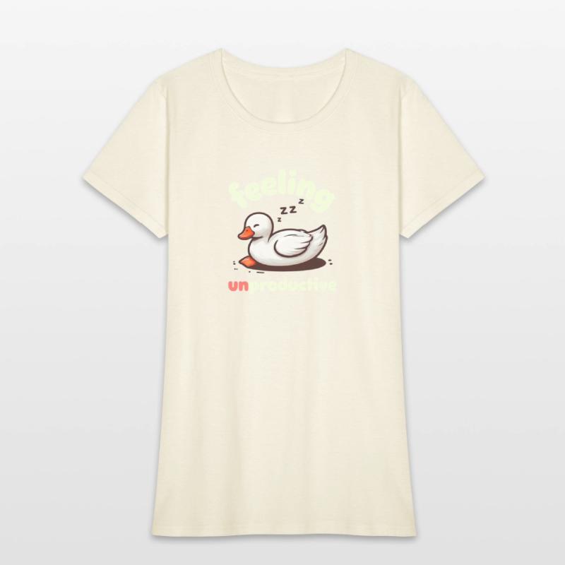 Playful Sleepy Duck Illustration