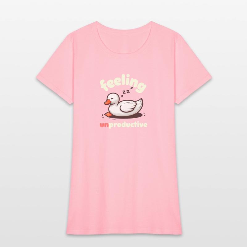 Playful Sleepy Duck Illustration