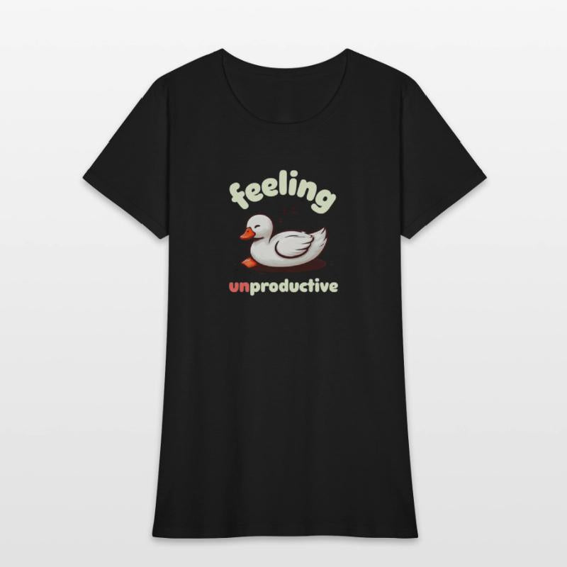 Playful Sleepy Duck Illustration