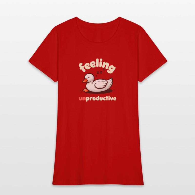 Playful Sleepy Duck Illustration