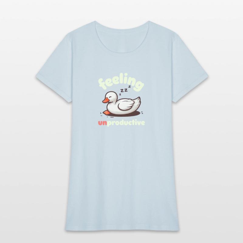 Playful Sleepy Duck Illustration